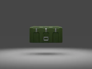 military cases pack low-poly 3D Model