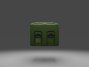 military cases pack low-poly Modello 3D