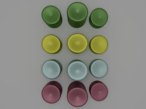 decorative candles 3D Model