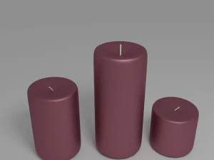 decorative candles 3D Model