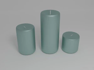 decorative candles 3D Model