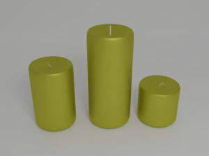 decorative candles 3D Model