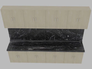 주방 세트 3D 모델