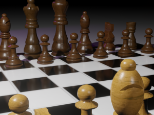 low-poly complete chess set 3D 모델