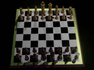 low-poly complete chess set 3D 모델