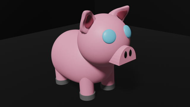 little pig Model 3D .c4d .max .obj .3ds .fbx .stl .blend 