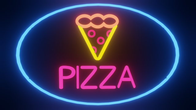 letrero pizza nen 3D Model .c4d .max .obj .3ds .fbx .stl .blend 