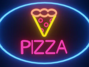 pizza letrero Model 3D