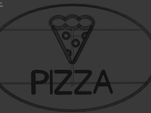 letrero pizza nen 3D Model