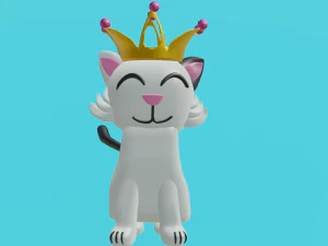 gato coronado Modelo 3D