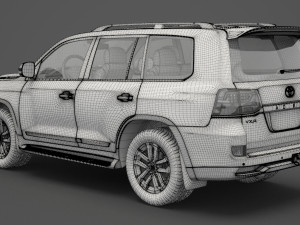 toyota land cruiser 2016 Model 3D