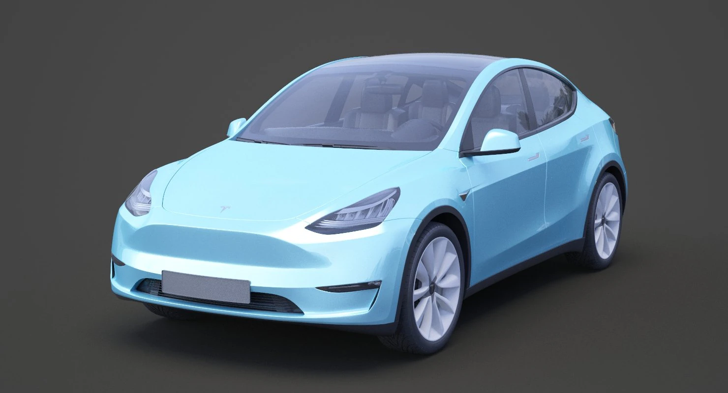 tesla model y 2021 3D Model .c4d .max .obj .3ds .fbx .stl .blend 