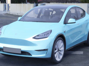 tesla model y 2021 3D Model