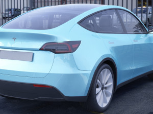 tesla model y 2021 3D Модель