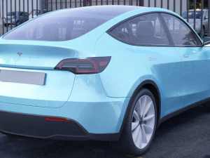 tesla model y 2021 3D Model