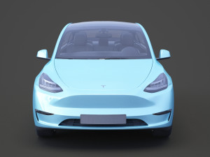 tesla model y 2021 3D Модель