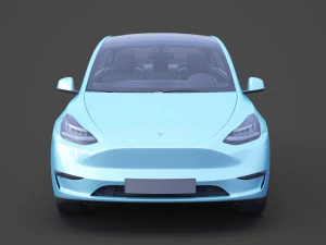 tesla model y 2021 3D Model