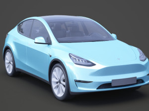 tesla model y 2021 3D Модель