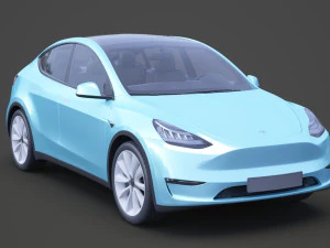 tesla model y 2021 3D Model