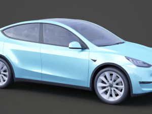 tesla model y 2021 3D Model