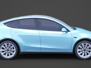 tesla model y 2021 3D Model