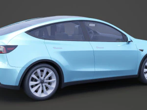 tesla model y 2021 3D Model