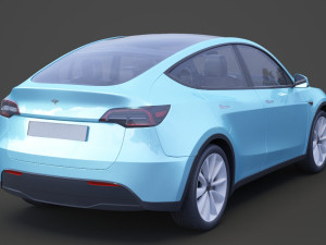 tesla model y 2021 3D Модель