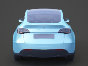 tesla model y 2021 3D Model