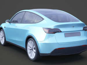 tesla model y 2021 3D Модель
