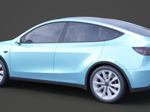 tesla model y 2021 3D Model