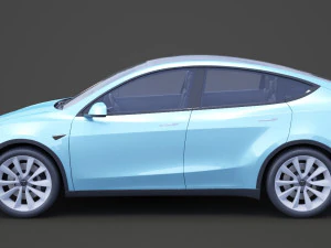 tesla model y 2021 3D Model
