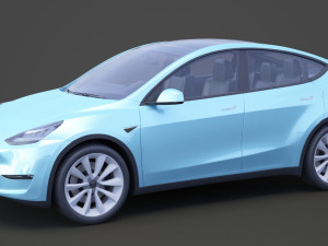 tesla model y 2021 3D Модель