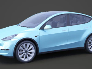 tesla model y 2021 3D Model