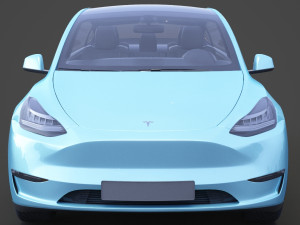 tesla model y 2021 3D Модель