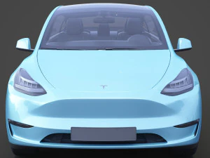 tesla model y 2021 3D Model