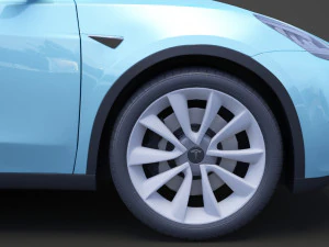 tesla model y 2021 3D Model