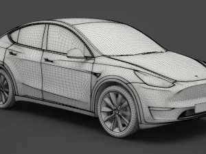 tesla model y 2021 3D Model