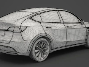tesla model y 2021 3D Model