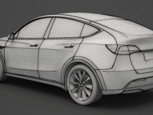 tesla model y 2021 3D Модель