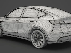 tesla model y 2021 3D Model