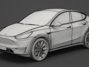 tesla model y 2021 3D Модель