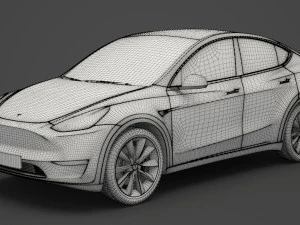tesla model y 2021 3D Model