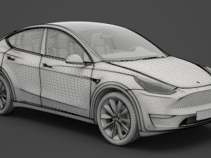 tesla model y 2021 3D Модель
