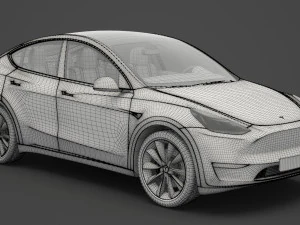 tesla model y 2021 3D Model