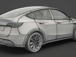 tesla model y 2021 3D Model