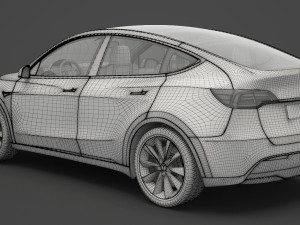 tesla model y 2021 3D Модель