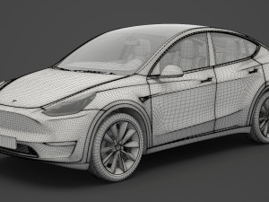 tesla model y 2021 3D Модель