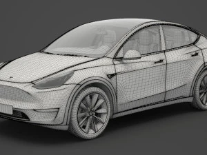 tesla model y 2021 3D Model