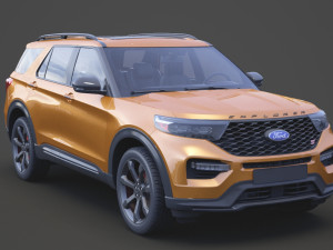 ford-explorer st 2020 Modelo 3D