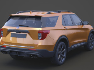 ford-explorer st 2020 Modelo 3D